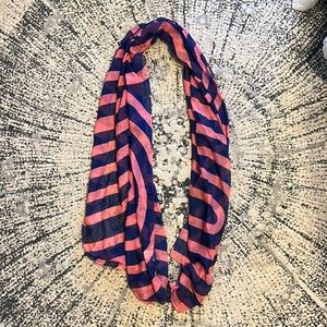 Charming Charlie blue and pink striped scarf. Worn once